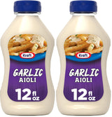 Kraft Mayo Garlic Aioli (12 oz Bottle) – Gourmet Gift for Garlic Lovers, Foodie Birthdays, and Hostess Presents