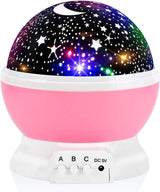 DreamSphere Child-Safe Nebula Light – Cool-Touch ABS Housing for Shared Sibling Bedroom, Quiet Motor, USB or 4 AAA Powered