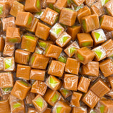 LAETAFOOD Caramel Cubes – Holiday Gift for Coworkers and Hosts, 75 Piece Individually Wrapped Candy, 1 lb Resealable Bag
