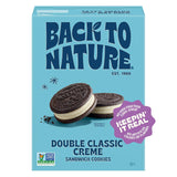 Back to Nature Double Creme Sandwich Cookies – Intentional Vegan Snack for Minimalist Counters, Cream-Filled Cookies