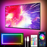 GIPOYENT TV LED Strip - Worry-Free Nighttime Viewing Light, Low-Heat 5V USB Powered RGB for Bedrooms