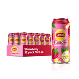 Lipton Fusions Fruit Flavored Iced Tea – Low-Calorie Desk Drink for Office Wellness Habits