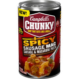 Campbell's Chunky Spicy Sausage Mac Soup, 18.8 oz Can – Hearty Backyard BBQ Side for Grilling Out and Open-Air Dining