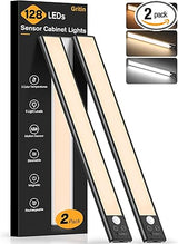 Gritin Motion Sensor Cabinet Light - 4 Mode Stepless Dimming for Effortless Renter Friendly Setup