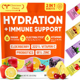Venture Pal 2-in-1 Hydration + Immune Electrolyte Powder – Thoughtful Wellness Gift for Her, with Elderberry, Turmeric & Probiotics, 16 Sticks