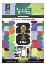 2026 Panini FIFA World Cup Sticker Bundle – Child-Friendly Collectible for Ages 9+, Album and 5 Sealed Packs