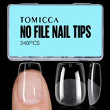 TOMICCA Pre-Shaped Acrylic Extensions – Streamlined DIY Manicure with Neutral, Modern Finish