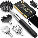 Telescoping Back Scratcher – Intentional Living Essential, Multi-Head Scratcher in Sleek Matte Finish