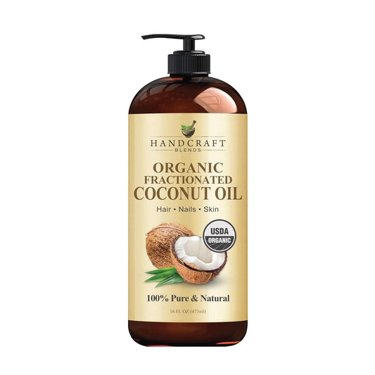 100% pure organic fractionated coconut oil that remains liquid at room temperature
