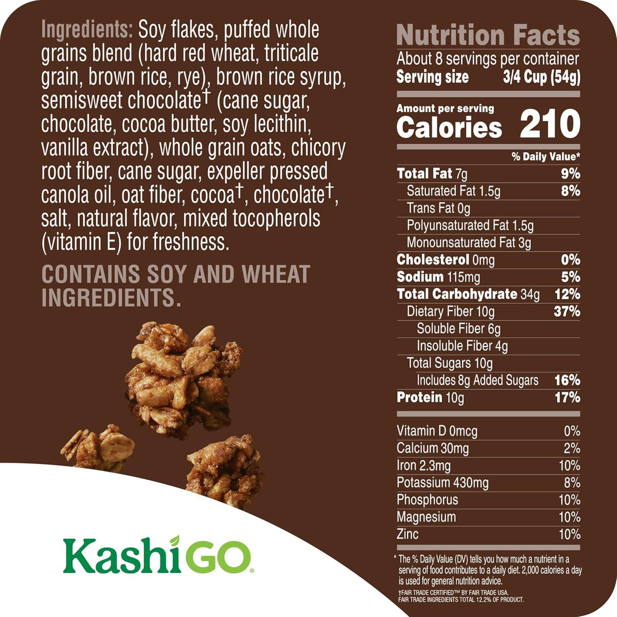 10g dietary fiber per serving
