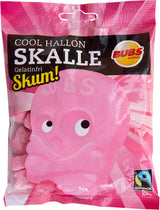 Bubs Godis Cool Hallonskalle Skum – Vegetarian Halloween Candy for Kids Lunchboxes, Gelatine-Free Skull Foam Sweets