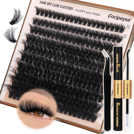 200pcs 100d volume lash clusters in mixed 10-18mm lengths