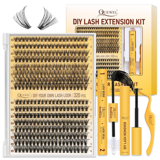 320 pieces of mixed 30d+40d lash clusters across 9-16mm lengths