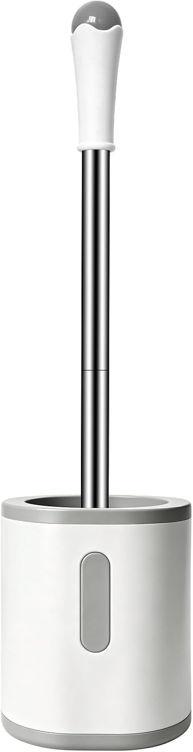 AONEZ_Compact_Toilet_Brush_&_Holder,_Stainless_Steel_Handle,_Space_Saving_for_Storage,_Deep_Cleaning,_Drip-Proof,_Easy_to_Assemble,_Nylon_Bristles,_White_&_Grey