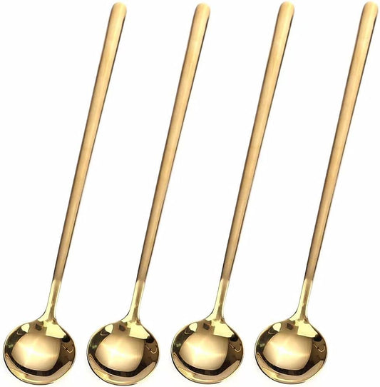 4_PCS_6.7_Inches_Coffee_Spoons,_Stirring_Spoons,_Tea_Spoons_Long_Handle,_Teaspoons,_Gold_Spoons,_Ice_Tea_Spoons,_Long_Spoons_for_Stirring,_Espresso_Spoons_Stainless_Steel