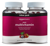 Amazon Basics Mixed Berry & Cherry Adult Multivitamin Gummies – 150 Ct, 75-Day Clean-Label Vegetarian Staple for an Uncluttered Supplement Shelf