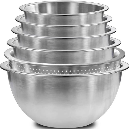DUTZUN_Kitchen_Gadgets,_Stainless_Steel_Mixing_Bowls_&_Colander_Strainer