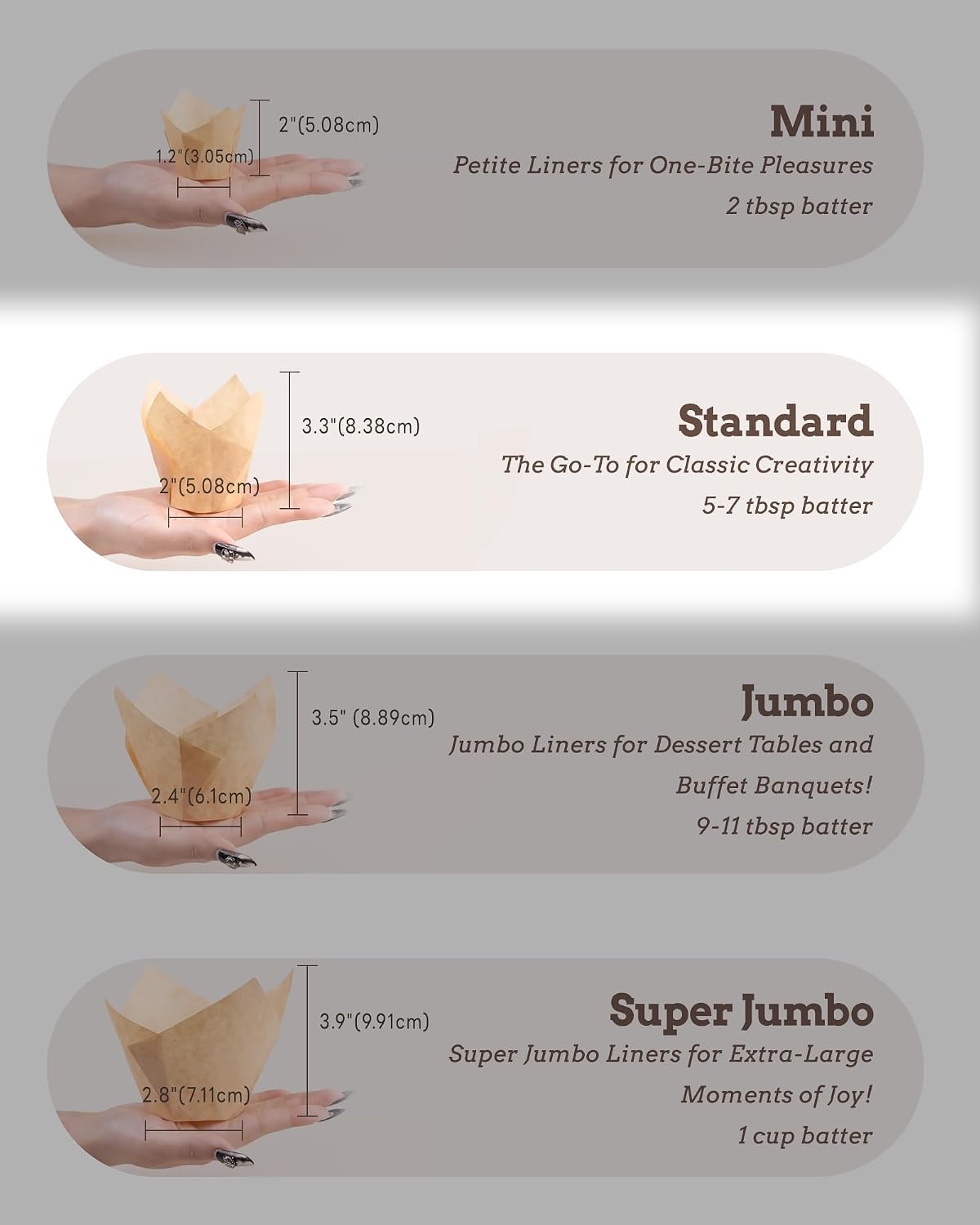 Bake_Choice_200pcs_Natural_Tulip_Cupcake_Liners_for_Baking_Muffin_Liners