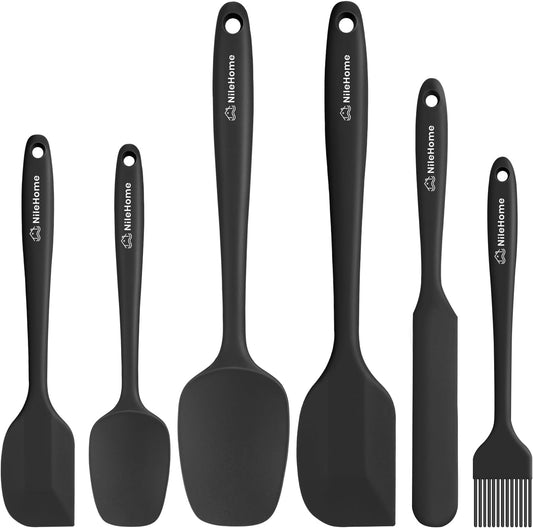 NileHome_6_Pieces_Silicone_Spatula_Set_with_Silicone_Brush,Mixing-Black