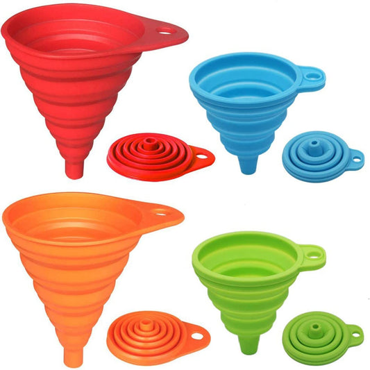 KongNai_Kitchen_Funnel_Set_4_Pack,_Small_and_Large,_Kitchen_Gadgets_Accessories_Foldable_Silicone_Collapsible_Funnels_for_Filling_Water_Bottle_Liquid_Transfer_Food_Grade