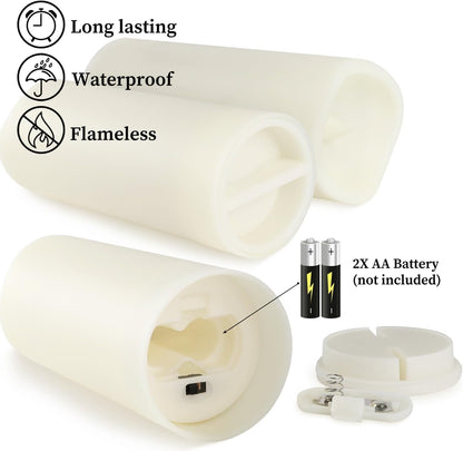 YOROXRG_Set_of_24_Waterproof_Outdoor_Flameless_Candles,_LED_Candles_with_4_Remote_and_Timer,(H_4"_5"_6"_x_D_2.2"),for_Christmas,Halloween,Wedding,Festival