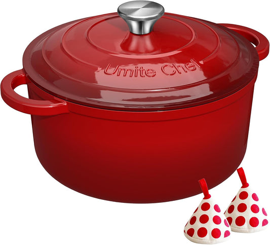 Enameled_Cast_Iron_Dutch_Oven_-_Umite_Chef_5QT_Pot_with_Lid_&_Cotton_Potholders_-_Heavy-Duty_Cookware_for_Bread_Baking,_Braising,_Stews,_Roasting(Red)