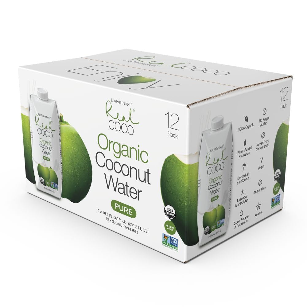 Real_Coco_Organic_Pure_Coconut_Water_500mL,_100%_USDA_Organic_Coconut_Water,_Packed_with_Electrolytes,_Dairy/Soy_Free,_Vegan,_Plant_Based_(12-pack,_500mL)