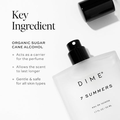 DIME_Beauty_7_Summers_Perfume_for_Women_-_Sweet_Floral_Eau_de_Toilette_with_Bergamot,_Vanilla_Orchid_and_Coconut,_Clean,_Vegan,_Cruelty-Free_Fragrance,_1.7_oz_/_50_ml