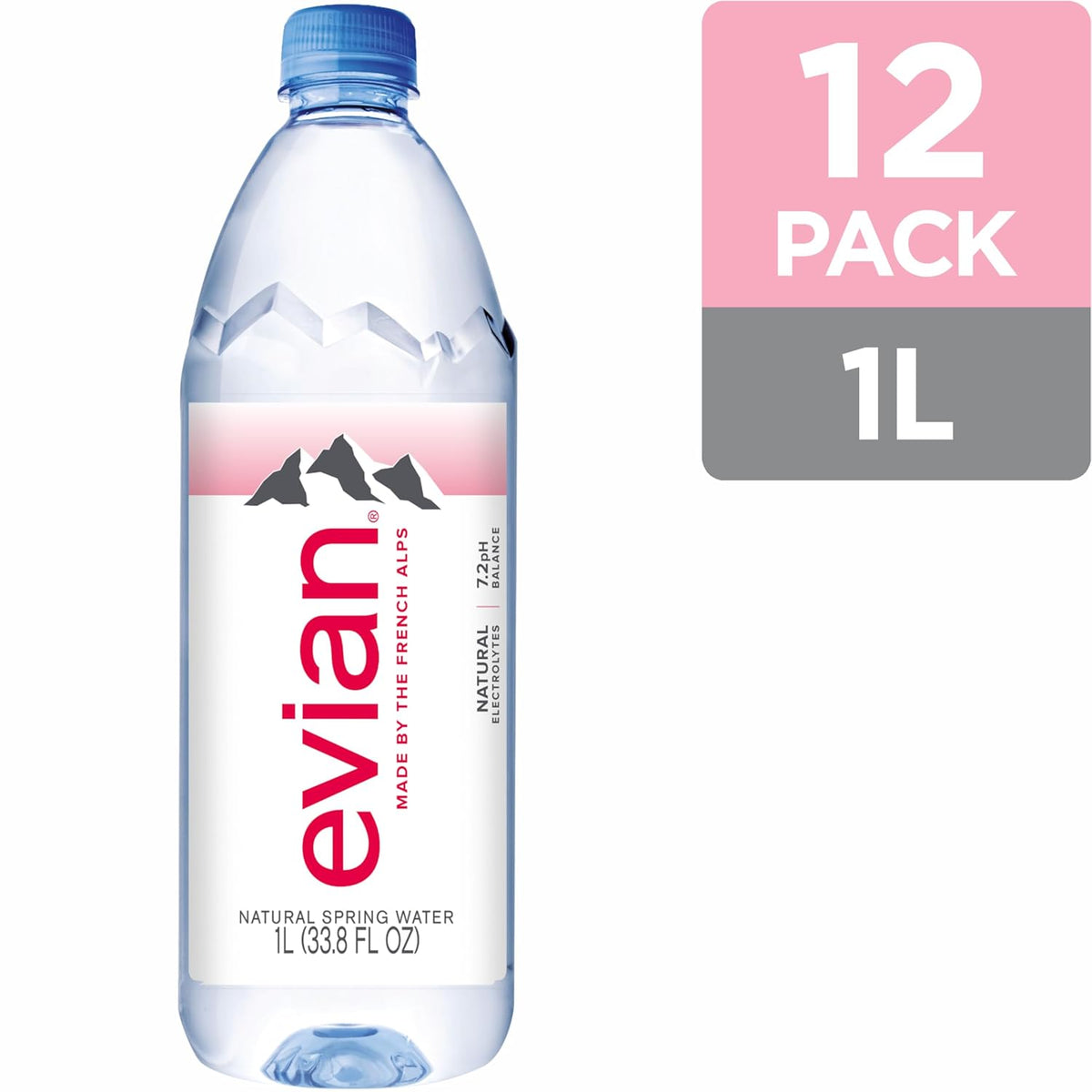 Evian_Natural_Spring_Water,_1_L_bottle,_12_pack