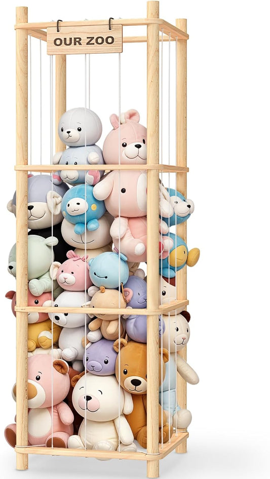 Woodure_Stuffed_Animal_Storage_&_Organizer,_Wooden_Toy_Holder_Zoo_for_Kids
