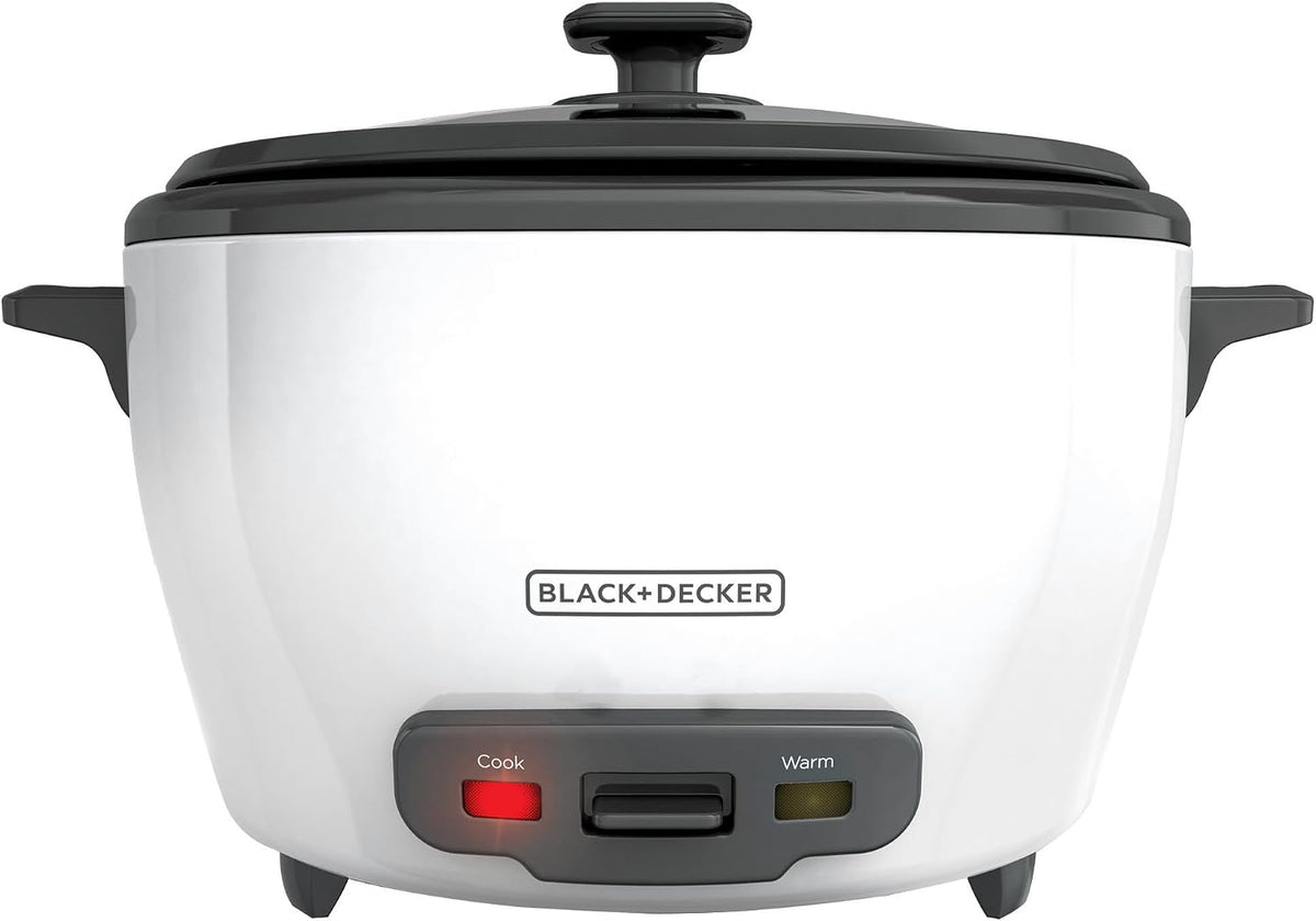 BLACK+DECKER_Rice_Cooker_6-Cup_(Cooked)_with_Steaming_Basket,_Removable_Non-Stick_Bowl,_White