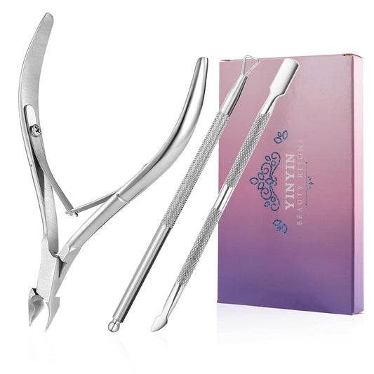 YINYIN_Cuticle_Trimmer_with_Pusher_and_Cutter,Silver