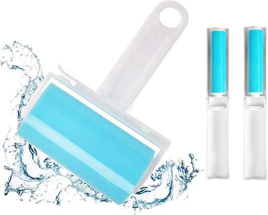 NUOBUT_Reusable_Sticky_Lint_Roller_3_Pack,_Large_&_2_Mini_for_Pet_Hair