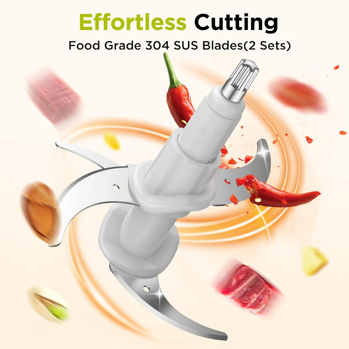 KOIOS_Food_Processor,_500W_Electric_Food_Chopper_with_2_Bowls_(8_Cup+8_Cup)_&_2_Bi-Level_Blades&,_Small_Electric_Grinder_Meat_Processor_for_Nuts,_Meat,_Onion,_Garlic,_Baby_Food,_Black