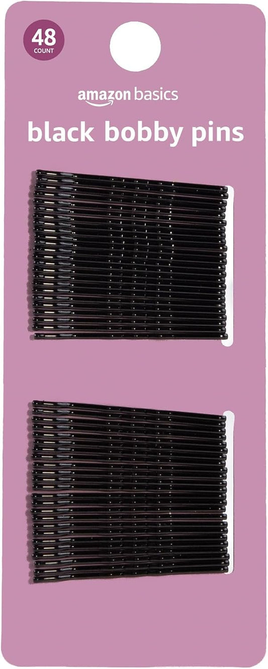 Amazon_Basics_No_Slip_Bobby_Pins,_Black_High_Gloss,_48_Count,_for_Pain-Free_Comfortable_All-Day_Styling_and_Updos,_All_Hair_Types