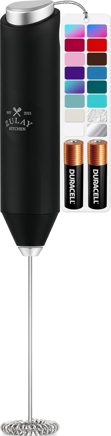 Zulay_Kitchen_Milk_Frother_Handheld_-_Mini_Frother_Wand,_Milk_Mixer,_Drink_Whisk_for_Coffee,_Matcha_Essentials_&_More,_Stick_Frother_for_Protein_Shakes,_Froster_Mixer_-_AA_Batteries_Included_-_Black