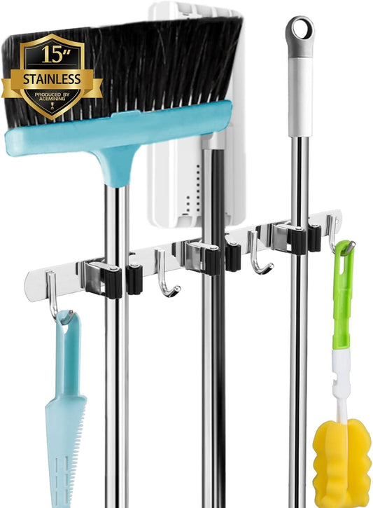 AceMining_Broom_Holder_Wall_Mount,_3_Racks_4_Hooks_Heavy_Duty_Mop_Organizer
