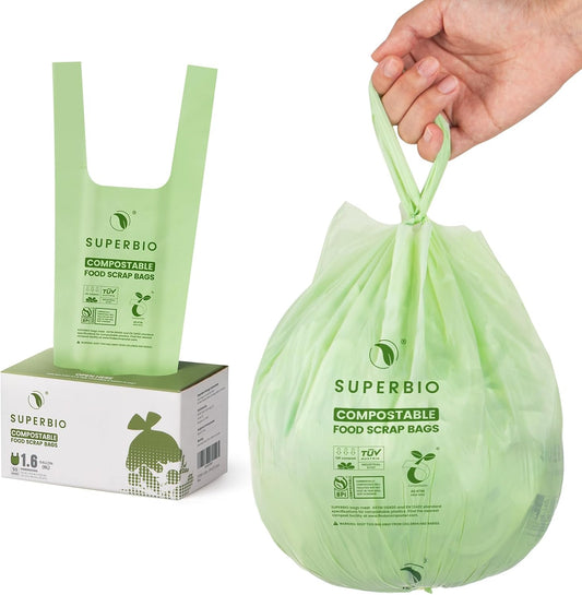 SUPERBIO_1.6_Gallon_Compostable_Food_Scrap_Bags_For_Counter_Top_Bin