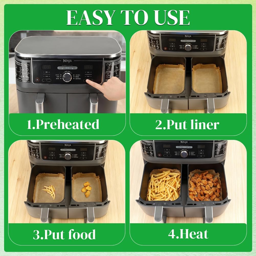 BYKITCHEN_300PCS_Disposable_Air_Fryer_Liners_for_Ninja_Dual/Bella_Airfryer