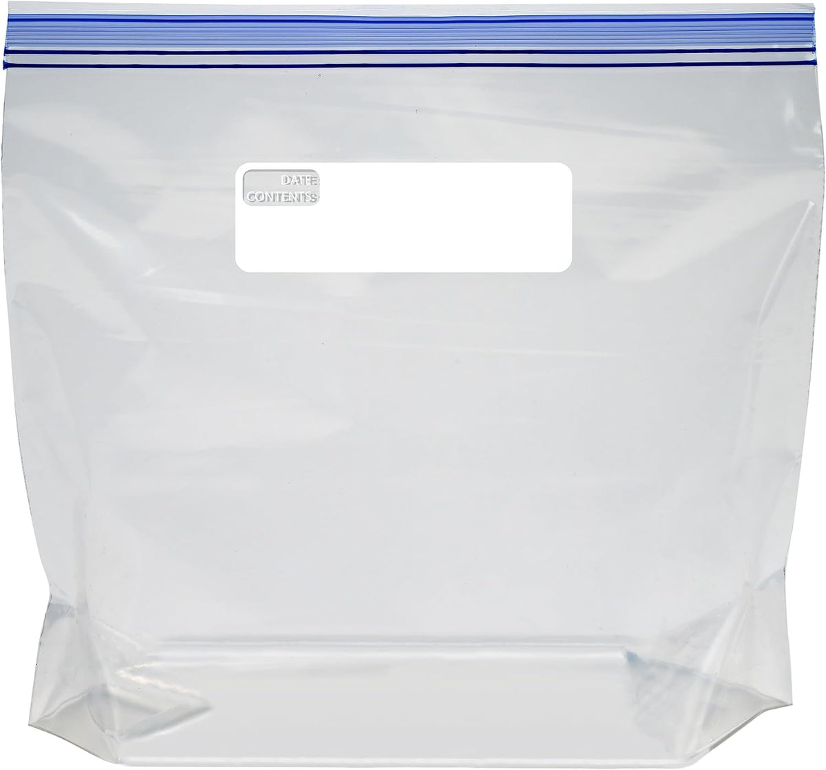 Amazon_Basics_Reclosable_Freezer_Gallon_Size_Bags_with_Double_Zipper_Seal,_Stand-Up_Bottom,_BPA_Free,_90_Count_(Previously_Solimo)