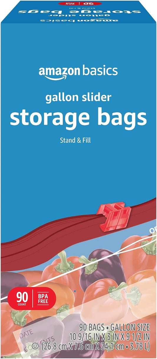 Amazon_Basics_Slider_Gallon_Food_Storage_Bags,_BPA_Free,_Stand-Up_Bottom,_Easy_to_Fill,_90_Count