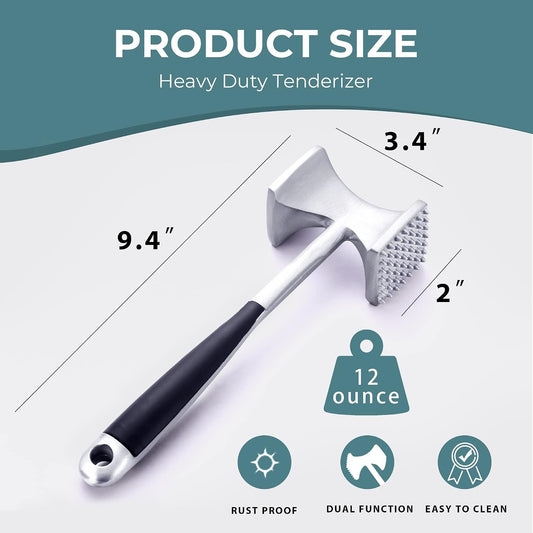 KITEXPERT_Meat_Tenderizer_Hammer_with_Comfortable-Grip_Handle,_Dual-side_Mallet_for_Kitchen,_Heavy_Duty_Pounder_For_Tenderizing_Steak,_Beef_and_Fish