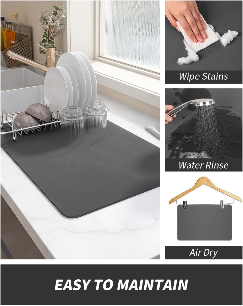 AMOAMI_Coffee_Mat_Dish_Drying_Mat_for_Kitchen_Counter-Bar_Accessories,_Hide_Stain,_Rubber_Backed,_Absorbent,_Fit_Under_Coffee_Maker,_Espresso_Machine,_Pot,_Dish_Rack,_12"x19",_Dark_Grey