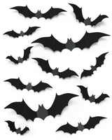 3D Halloween Decorations Bats Decor,5 Sizes Bats Wall Decor Indoor