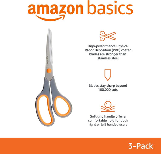 Amazon_Basics_Multipurpose_Stainless_Steel_Scissors_for_Office,_Crafts,_Right/Left_Handed,_Comfort_Grip,_PVD_Coated,_3-Pack,_Multicolor