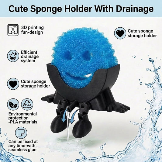 Creative_Drainage_Sponge_Holder:_Traceless_Glue,_3D_Printed_Funny_Kitchen_Sink_Holder,_Keeps_Sponge_Dry_–_for_Scrub_Daddy_(1,_Black)