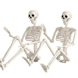 Abakuku Halloween Skeleton Decorations, Human Bones for Halloween Party with Movable Joints, for Haunted Houses, Front Lawn, Graveyard Props