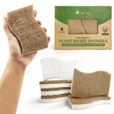 AIRNEX Minimal Waste Dish Sponge for Clean Counters, Breathable Biodegradable Sponge 12-Pack