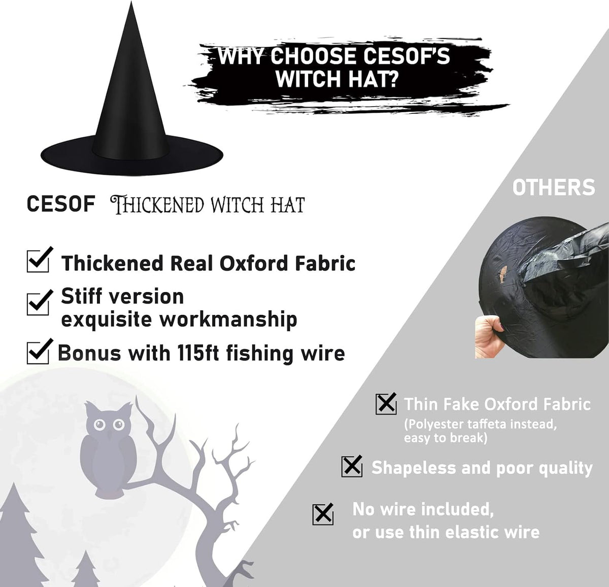 CESOF_6_Pcs_Witch_Hat_Halloween_Decorations_Hanging_Floating_Witches_Hats
