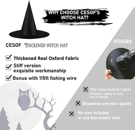 CESOF_6_Pcs_Witch_Hat_Halloween_Decorations_Hanging_Floating_Witches_Hats